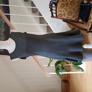 White House Black Market Gray Midi Dress Sleeveless Bells At Bottom